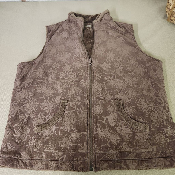 Columbia Reversible Pattern Vest Size L/XL Light Cordoroy - Picture 1 of 4